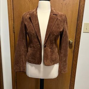 New York & Company Brown Suede Blazer